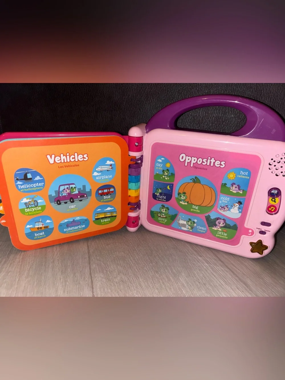 LeapFrog 100 Words Book & Learning Friends Scout & Violet English/Spanish